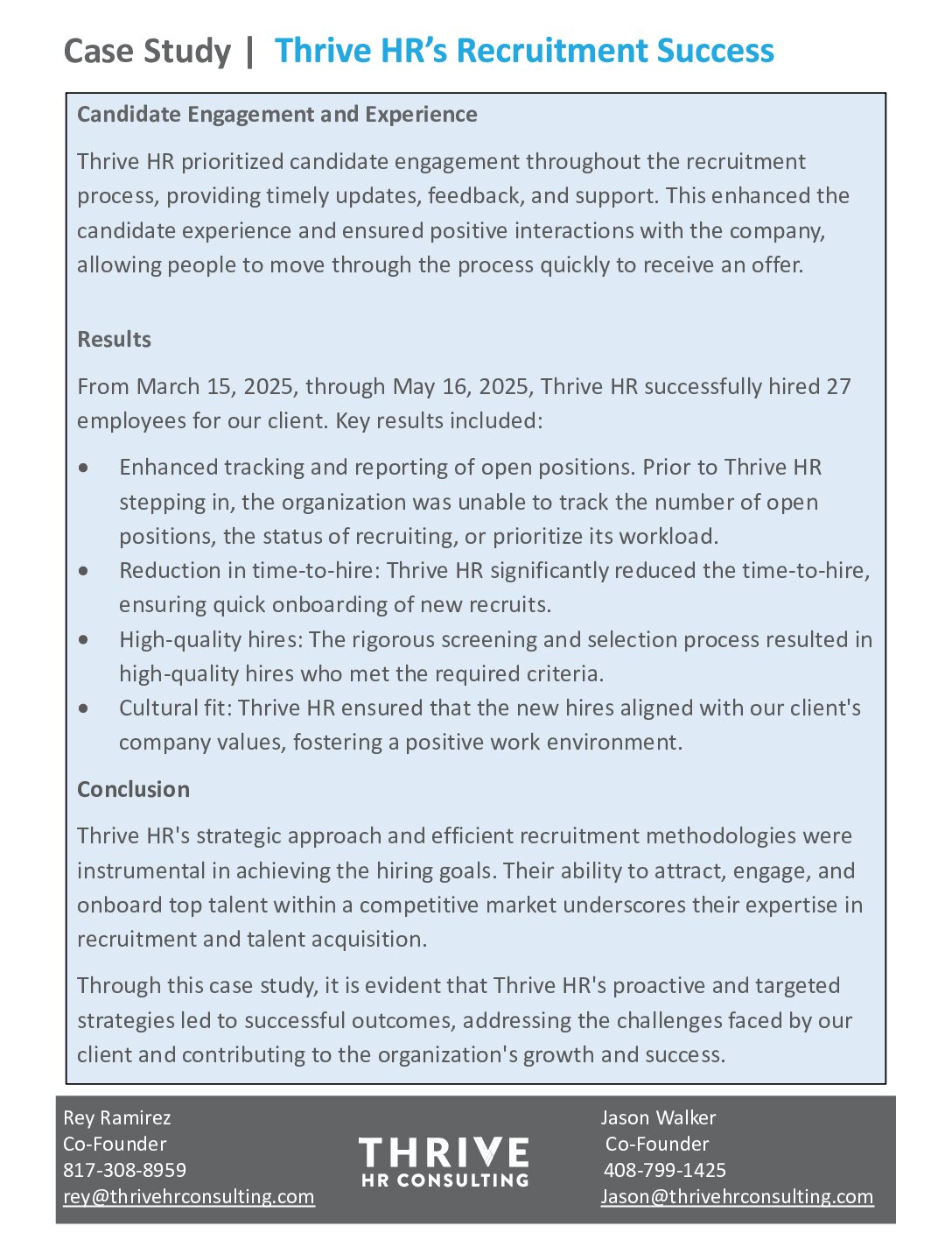 Case Study - Thrive HRs Recruitment Success page 4